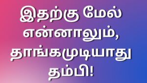 Read more about the article thamilkamakadhaikal இதற்கு மேல் என்னாலும், தாங்கமுடியாது தம்பி!