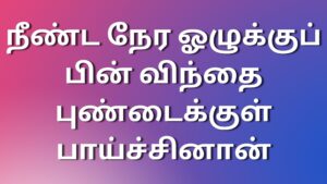 Read more about the article tamilnewkamakathai நீண்ட நேர ஓழுக்குப் பின் விந்தை புண்டைக்குள் பாய்ச்சினான்